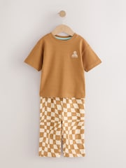 Multi Slogan Long Leg Short Sleeve Pyjamas 3 Pack (9mths-10yrs) - Image 4 of 9