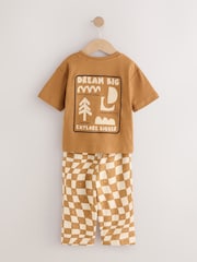 Multi Slogan Long Leg Short Sleeve Pyjamas 3 Pack (9mths-10yrs) - Image 5 of 9