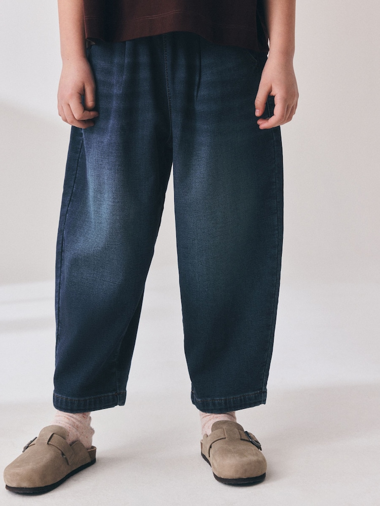 Dark Wash Jersey Denim Baggy Loose Fit Jeans (3-16yrs) - Image 1 of 4
