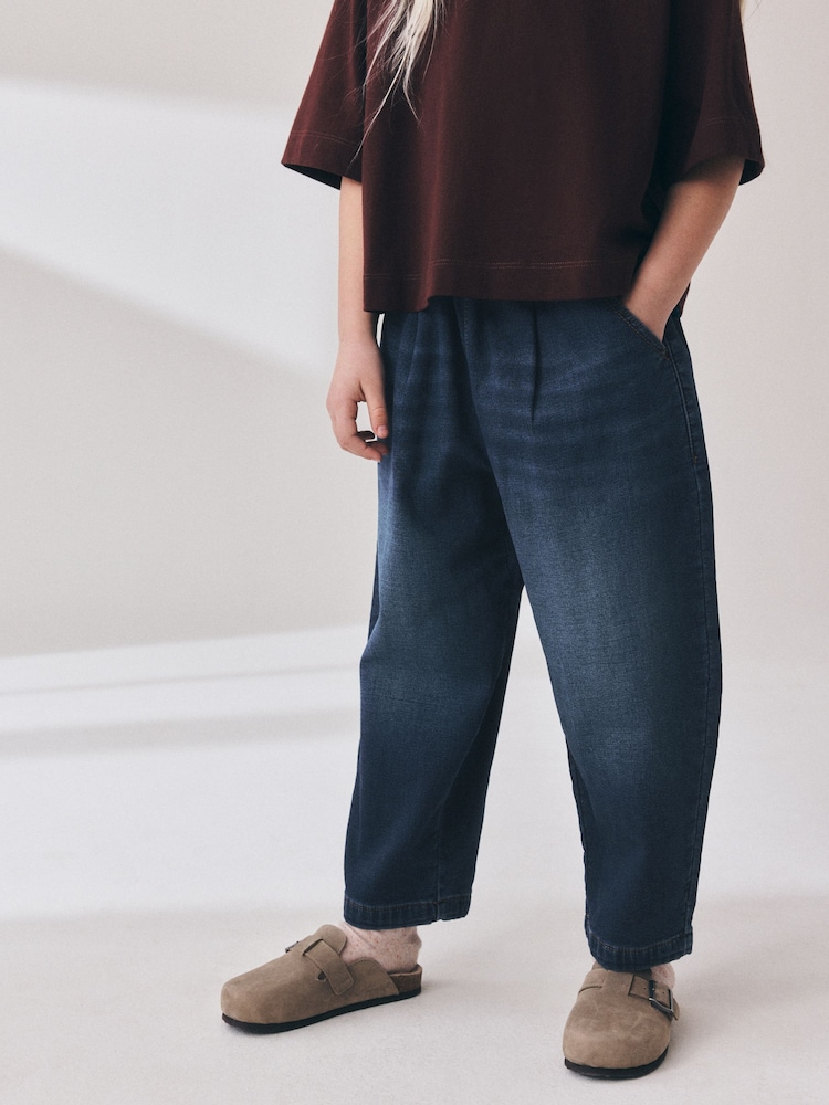 Dark Wash Jersey Denim Baggy Loose Fit Jeans (3-16yrs) - Image 2 of 4