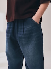 Dark Wash Jersey Denim Baggy Loose Fit Jeans (3-16yrs) - Image 4 of 4