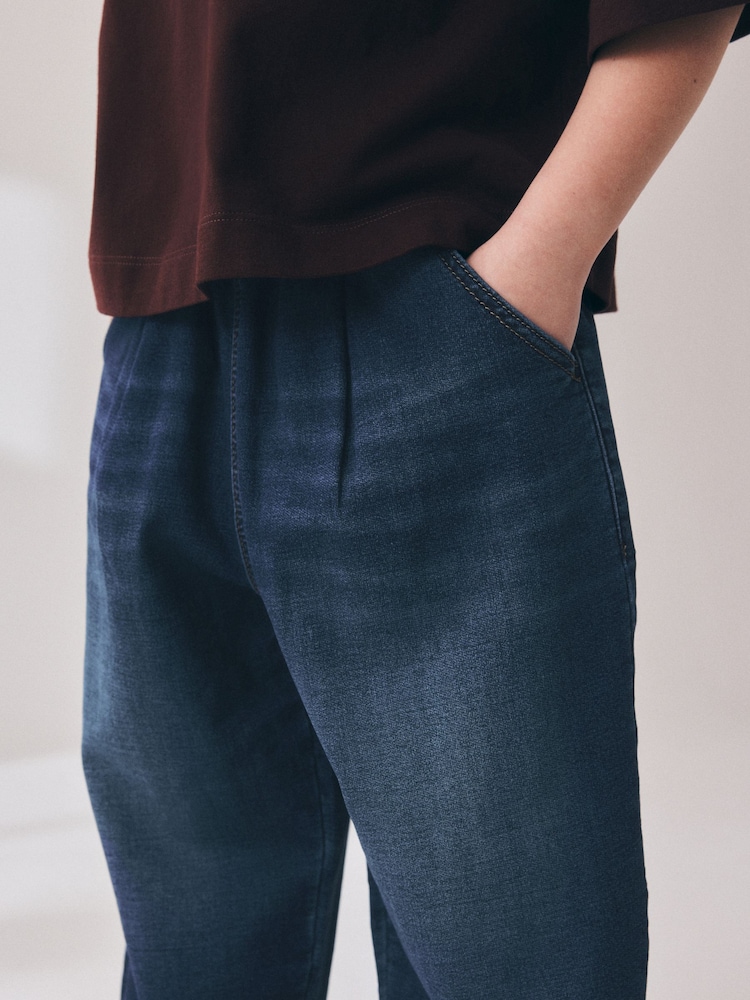 Dark Wash Jersey Denim Baggy Loose Fit Jeans (3-16yrs) - Image 4 of 4