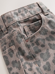 Grey Animal Print Wide Leg Jeans (3-16yrs) - Image 3 of 4