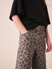 Grey Animal Print Wide Leg Jeans (3-16yrs) - Image 5 of 9