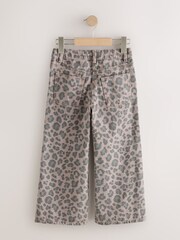 Grey Animal Print Wide Leg Jeans (3-16yrs) - Image 7 of 9