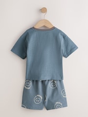 Grijze/ecru slogan - Set van 3 pyjama's met short (9 mnd-12 jr) - Afbeelding 8 van 10