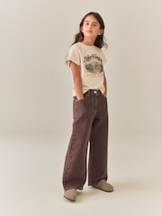 Chocolate Brown Wide Leg Jeans (3-16yrs) - Image 2 of 4