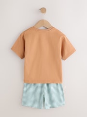 Brown/Cream/Sage Animal Short Pyjamas 3 Pack (9mths-8yrs) - Image 7 of 13