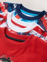 Red/Blue England Short Pyjamas 3 Pack (3-16yrs) (3-16yrs) - Image 6 of 7