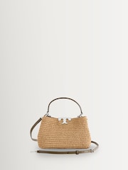 Tory Burch Natural Eleanor Straw Mini Satchel Bag - Image 1 of 8