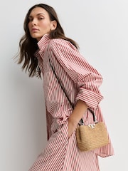 Tory Burch Natural Eleanor Straw Mini Satchel Bag - Image 4 of 8