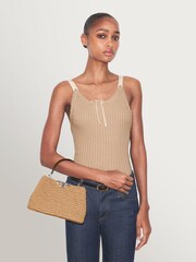 Tory Burch Natural Eleanor Straw Mini Satchel Bag - Image 5 of 8