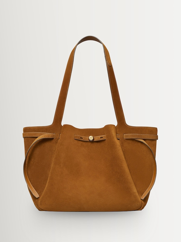 Tory Burch Brown Romy Suede Tote Bag - Image 1 of 4