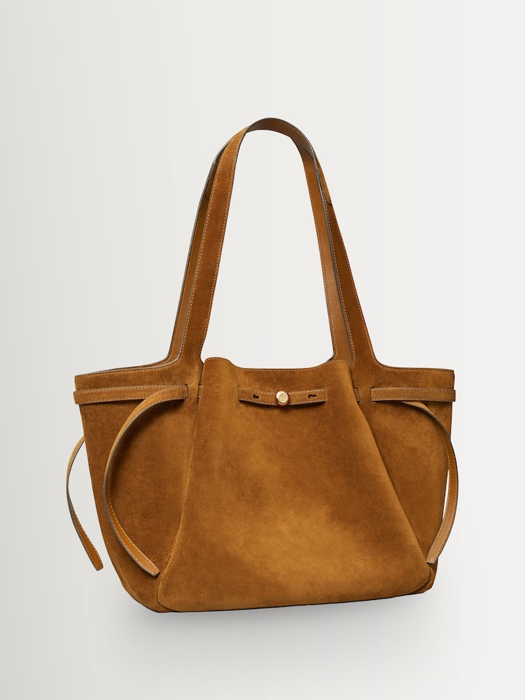 Tory Burch Brown Romy Suede Tote Bag - Image 2 of 4