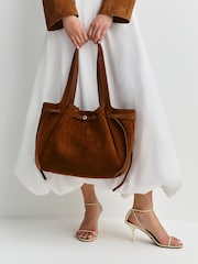 Sac cabas Tory Burch Romy en daim - Image 5 de 8