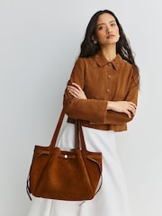 Sac cabas Tory Burch Romy en daim - Image 6 de 8