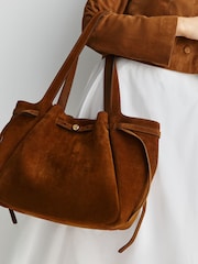 Sac cabas Tory Burch Romy en daim - Image 8 de 8