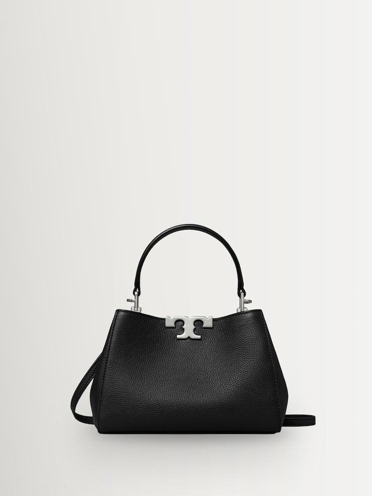 Tory Burch Black Eleanor Soft Mini Satchel Bag - Image 1 of 4