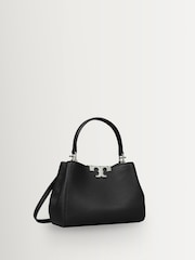 Tory Burch Black Eleanor Soft Mini Satchel Bag - Image 2 of 4