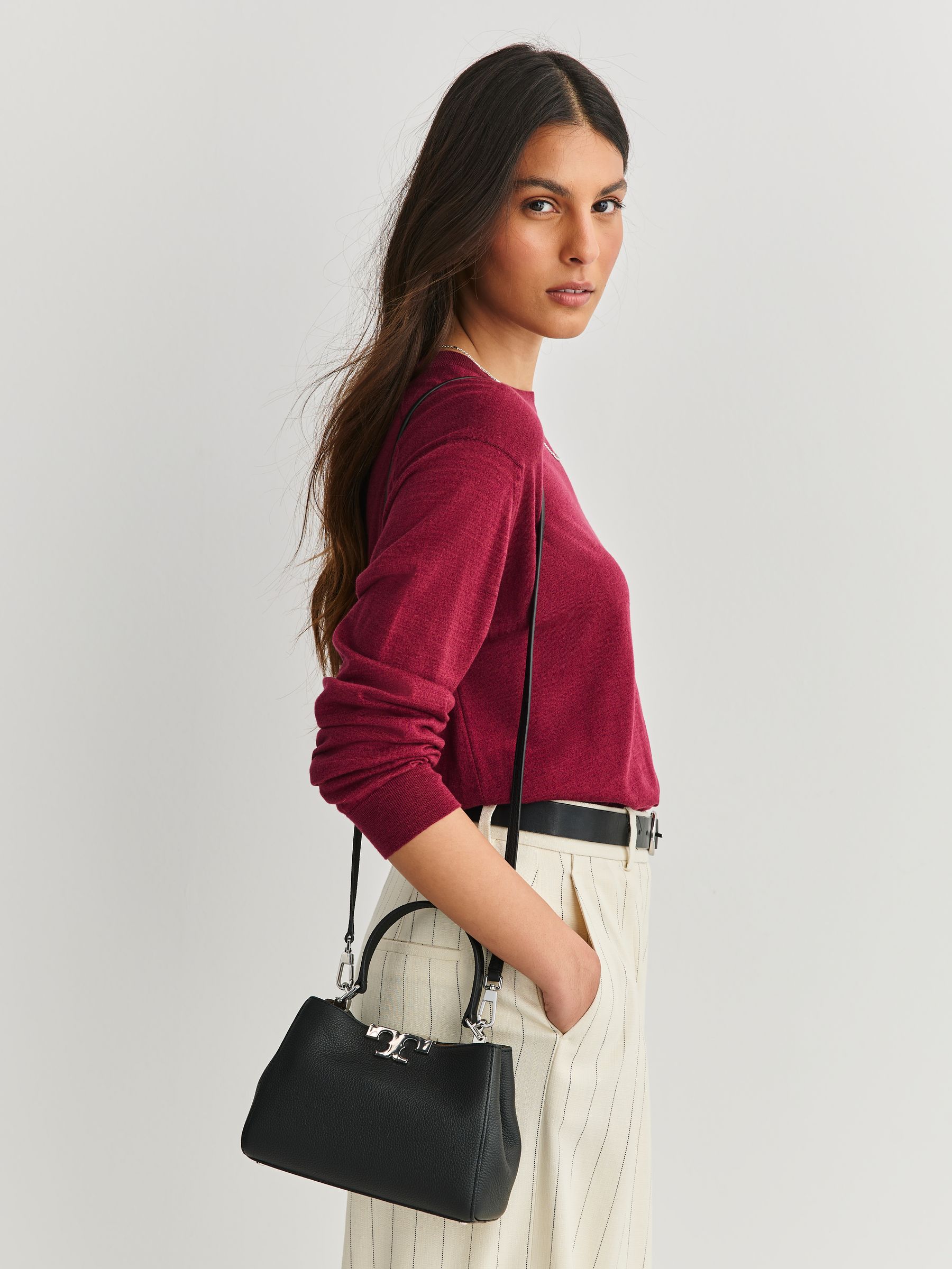 Buy Tory Burch Black Eleanor Soft Mini Satchel Bag from Next Malta