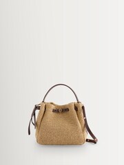 Tory Burch Natural Romy Straw Bucket Bag - Image 1 of 1