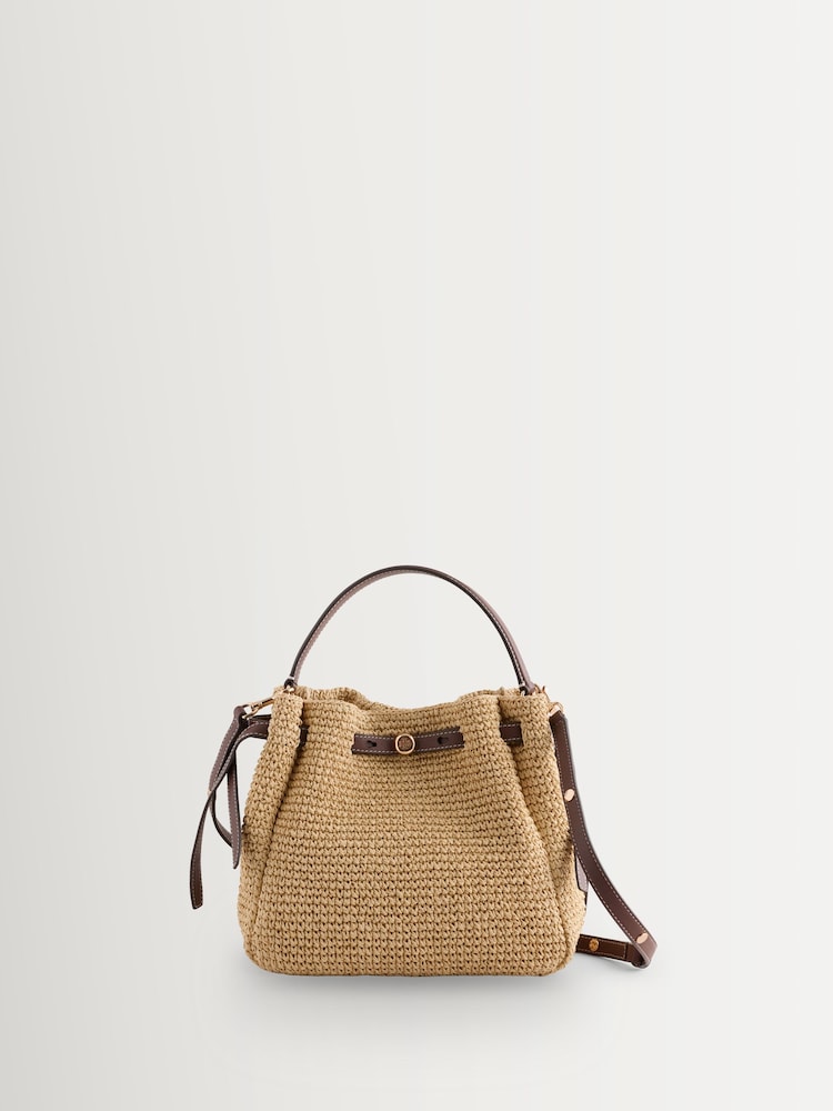 Tory Burch Natural Romy Straw Bucket Bag - Image 1 of 1