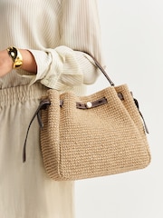 Tory Burch Natural Romy Straw Bucket Bag - Image 2 of 4