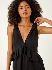 Roman Black Bow Detail Poplin Midi Dress - Image 4 of 5