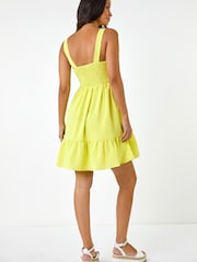 Roman Green Poplin Tiered Swing Dress - Image 3 of 5