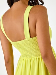 Roman Green Poplin Tiered Swing Dress - Image 5 of 5