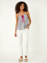 Roman Mono Gingham Cami Top - Imagen 2 de 5