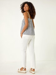 Roman Mono Gingham Cami Top - Imagen 3 de 5