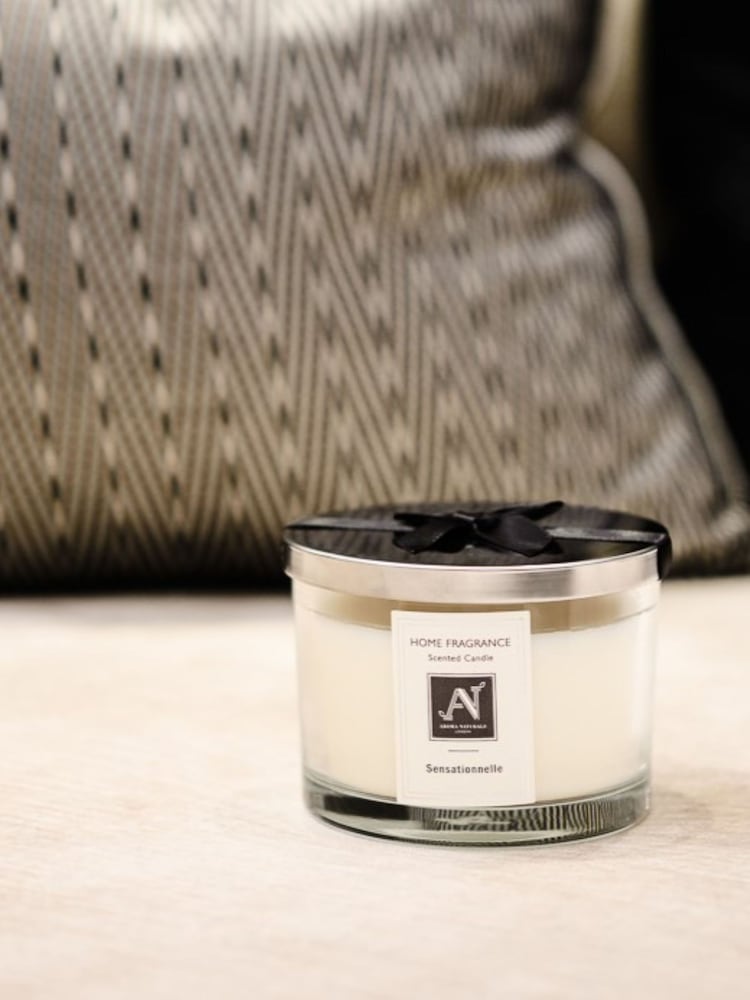 Aroma Naturals Clear Minimalist Luxe Sensationnelle 3 Wick Candle - Image 1 of 6 Aroma Naturals Clear Minimalist Luxe Sensationnelle 3 Wick Candle - Image 1 of 6