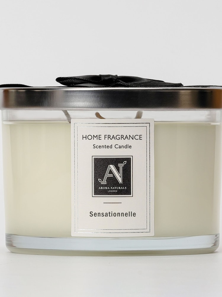 Aroma Naturals Clear Minimalist Luxe Sensationnelle 3 Wick Candle - Image 2 of 6 Aroma Naturals Clear Minimalist Luxe Sensationnelle 3 Wick Candle - Image 2 of 6
