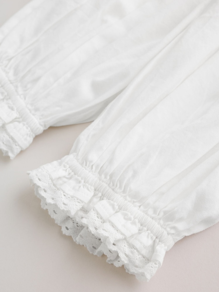 Blanc - Ensemble Bébé haut et pantalon en dentelle tissée 2 Piece (0mois-2ans) - Image 18 de 18 Blanc - Ensemble Bébé haut et pantalon en dentelle tissée 2 Piece (0mois-2ans) - Image 18 de 18