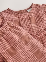 Brown/Pink Check Baby Woven Top and Trousers 2 Piece Set (0mths-2yrs) - Image 13 of 15