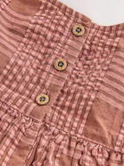 Brown/Pink Check Baby Woven Top and Trousers 2 Piece Set (0mths-2yrs) - Image 14 of 15