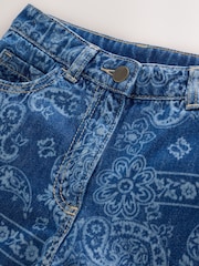 Blue Denim Lazer Printed Barrel Jeans (3-16yrs) - Image 7 of 9