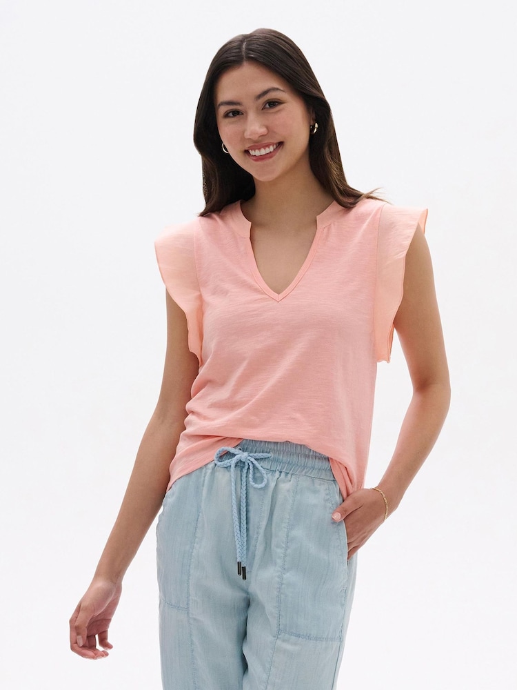 Hatley Orange Mix Media Tank - Image 1 of 3