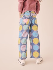Mid Blue SmileyWorld® Print - Vaqueros de pierna ancha (3-16años) - Imagen 3 de 4