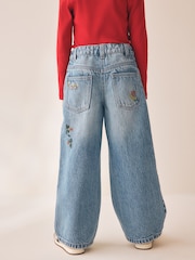 Pretty Embroidered Wide Leg Jeans (3-16yrs) - Image 3 of 9