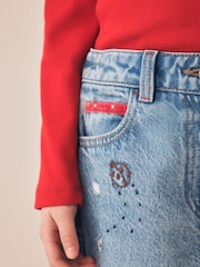 Pretty Embroidered Wide Leg Jeans (3-16yrs) - Image 4 of 9
