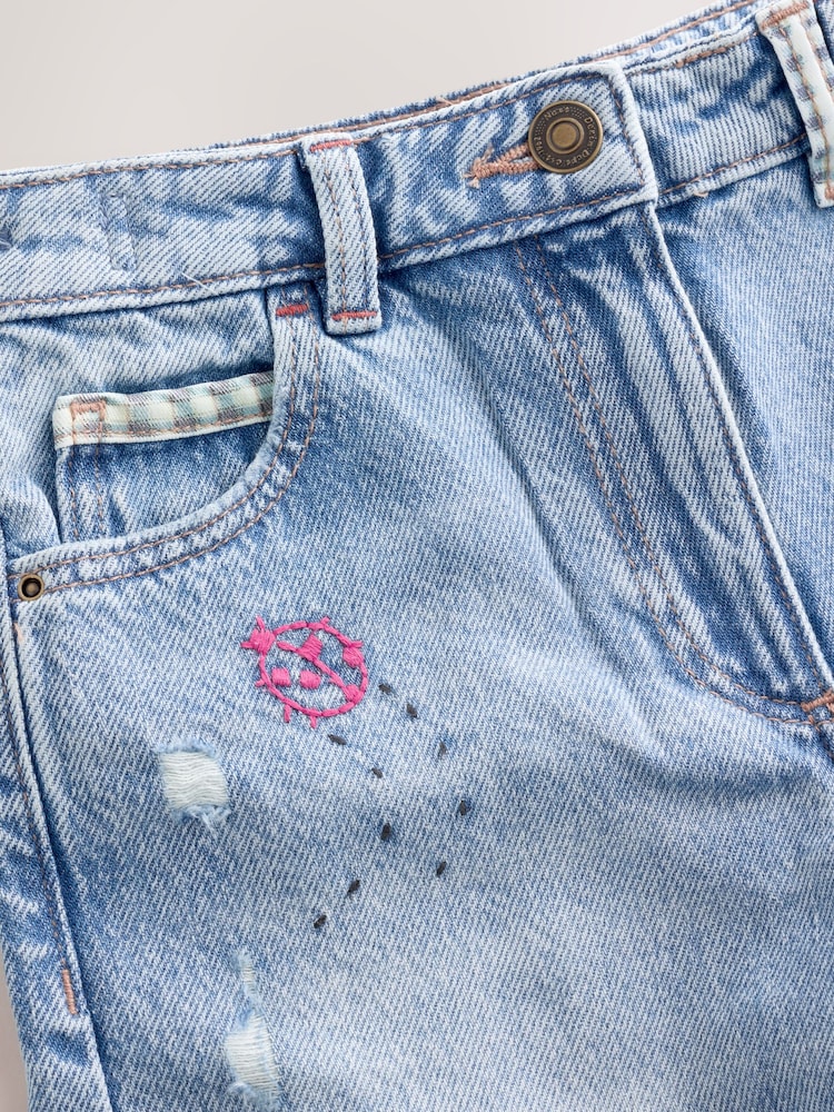 Pretty Embroidered Wide Leg Jeans (3-16yrs) - Image 9 of 9