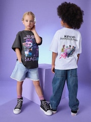 Charcoal Grey Kpop Demon Hunters T-Shirt (6-16yrs) - Image 2 of 9