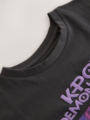 Charcoal Grey Kpop Demon Hunters T-Shirt (6-16yrs) - Image 8 of 9