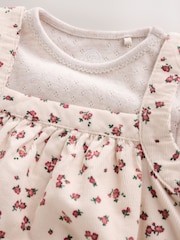 Ecru Floral Cord Baby Pinafore, Long Sleeve Bodysuit And Tights 3 Piece Set (0mths-2yrs) - Image 10 of 16