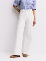 FRAME Au Natural Le Slim Palazzo Jeans - Image 3 of 6