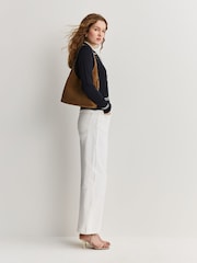 FRAME White The Bow Barrel Leg Jeans - Image 5 of 7