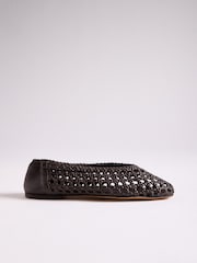The Set Premium Leather Weave Ballerinas Brown - Image 2 of 7