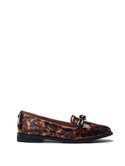 Moda in Pelle Brown Fillipa Flat Tassel Trim Loafers - Image 1 of 4